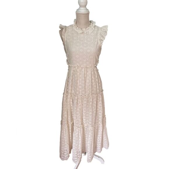 CAMI NYC White Eyelet Dulce Dress S - Picture 3 of 7